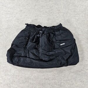 Kith Kids Utility Cargo Skirt Girls Small Black Nylon Drawstring Logo Pockets